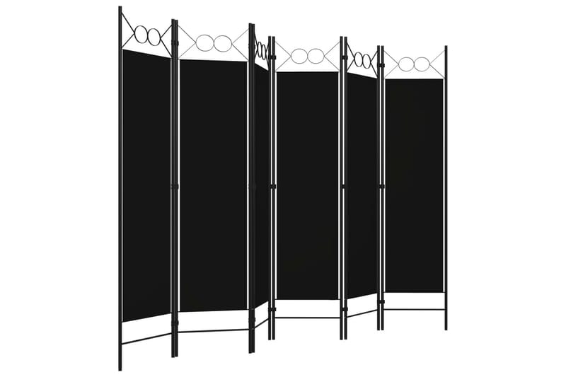 Rumsavdelare 6 paneler svart 240x180 cm - Svart - Inredning - Rumsavdelare - Skärmvägg