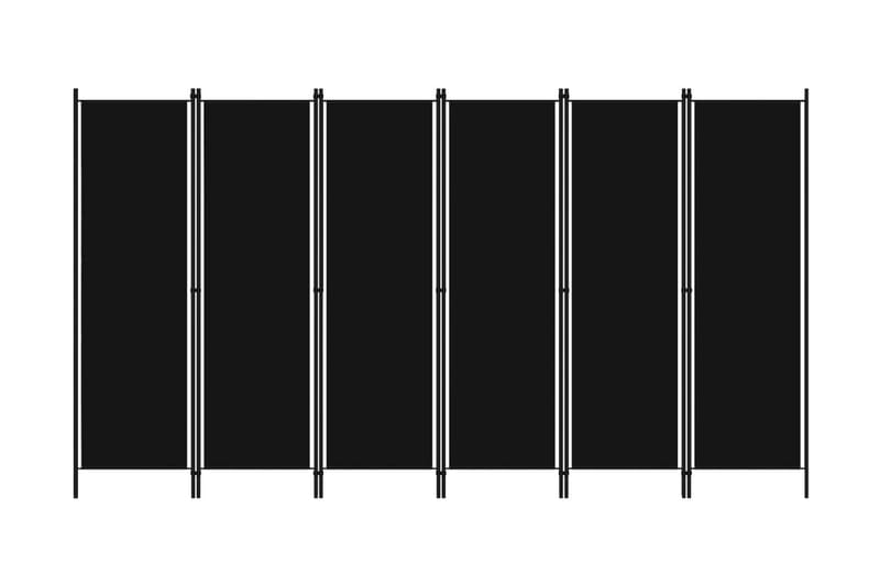 Rumsavdelare 6 paneler svart 300x180 cm - Svart - Inredning - Rumsavdelare - Vikskärm