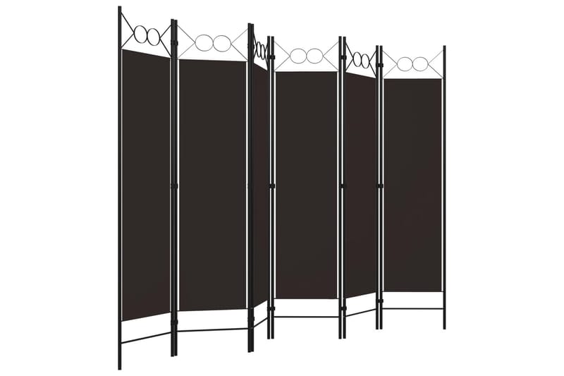 Rumsavdelare 6 paneler brun 240x180 cm - Brun - Inredning - Rumsavdelare - Skärmvägg