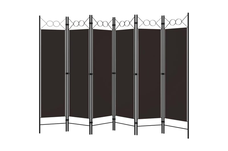 Rumsavdelare 6 paneler brun 240x180 cm - Brun - Inredning - Rumsavdelare - Skärmvägg