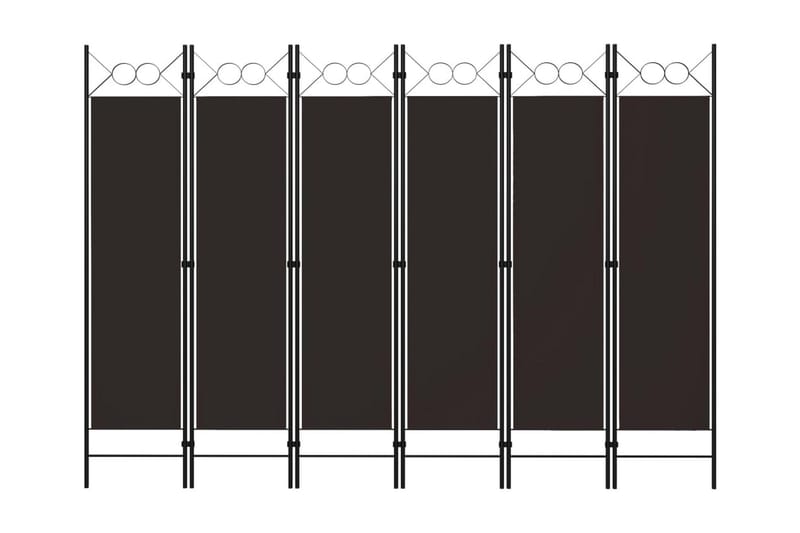 Rumsavdelare 6 paneler brun 240x180 cm - Brun - Inredning - Rumsavdelare - Skärmvägg