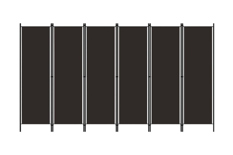 Rumsavdelare 6 paneler brun 300x180 cm - Brun - Inredning - Rumsavdelare - Skärmvägg