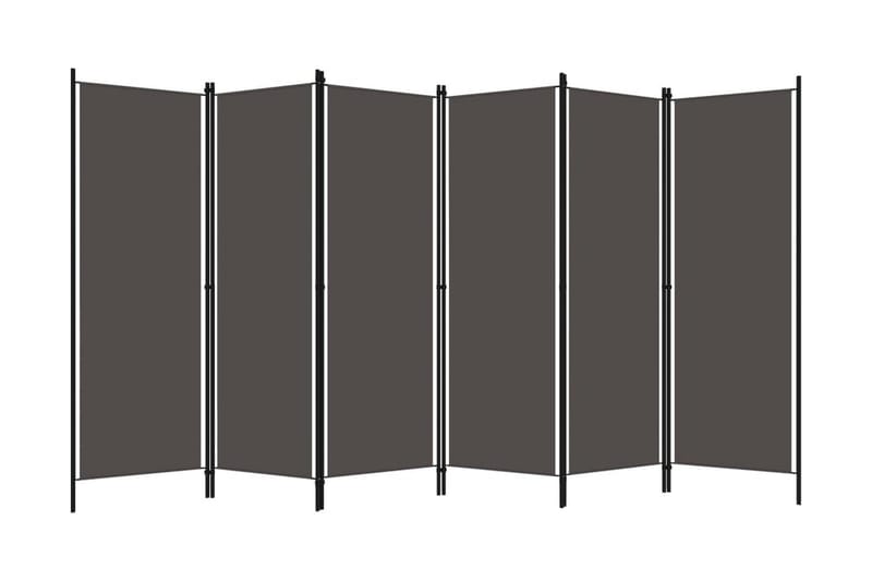 Rumsavdelare 6 paneler antracit 300x180 cm - Grå - Skärmvägg - Rumsavdelare