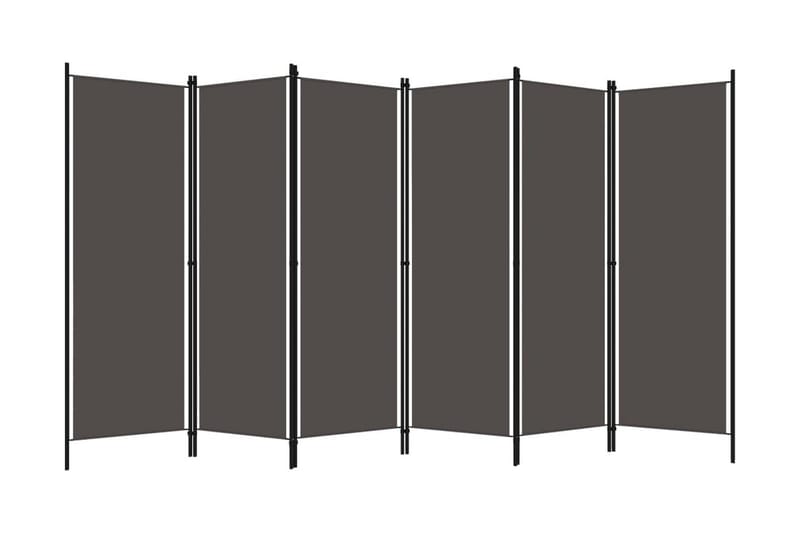 Rumsavdelare 6 paneler antracit 300x180 cm - Grå - Inredning - Rumsavdelare - Skärmvägg