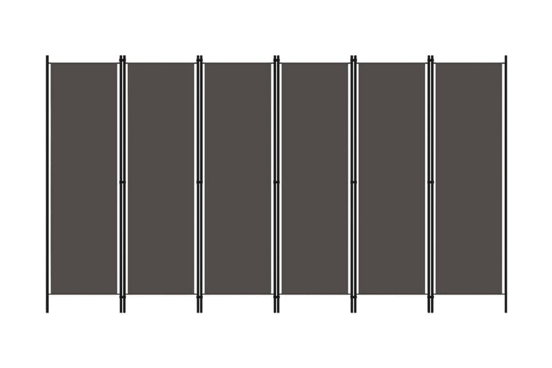 Rumsavdelare 6 paneler antracit 300x180 cm - Grå - Inredning - Rumsavdelare - Skärmvägg