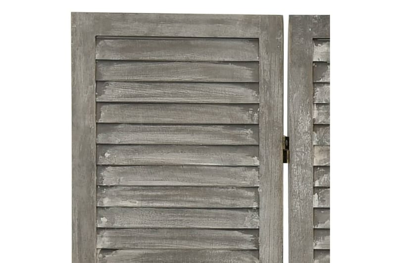Rumsavdelare 6 paneler grå 214x166 cm massivt trä - Grå - Skärmvägg - Rumsavdelare