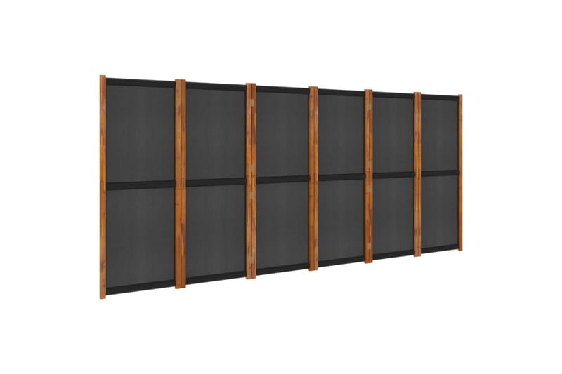Rumsavdelare 6 paneler svart 420x180 cm - Svart - Rumsavdelare - Skärmvägg