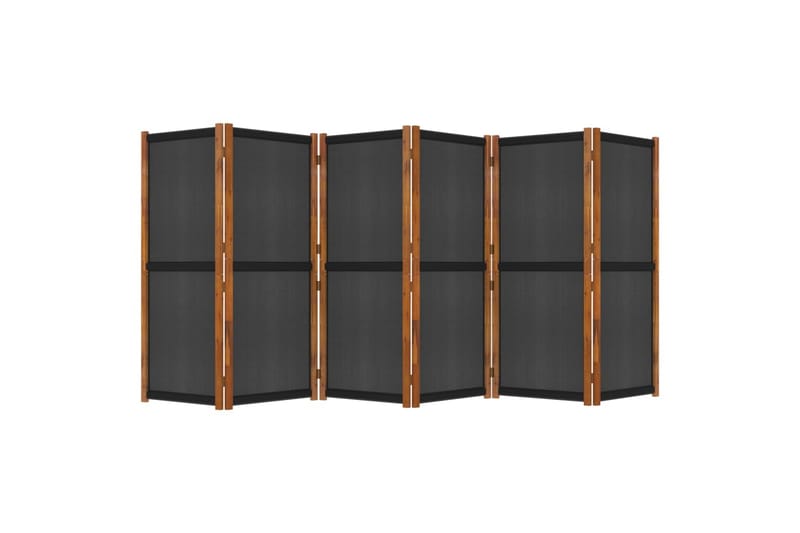 Rumsavdelare 6 paneler svart 420x180 cm - Svart - Inredning - Rumsavdelare - Skärmvägg