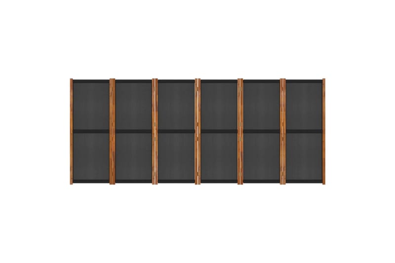Rumsavdelare 6 paneler svart 420x180 cm - Svart - Inredning - Rumsavdelare - Skärmvägg