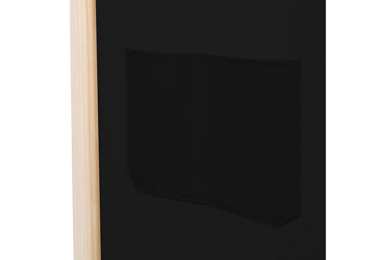 Rumsavdelare 6 paneler 240x170x4 cm svart tyg - Svart - Inredning - Rumsavdelare - Skärmvägg