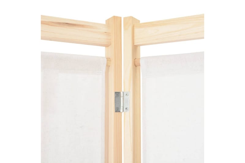 Rumsavdelare 6 paneler 240x170x4 cm gräddvit tyg - Vit - Inredning - Rumsavdelare - Skärmvägg