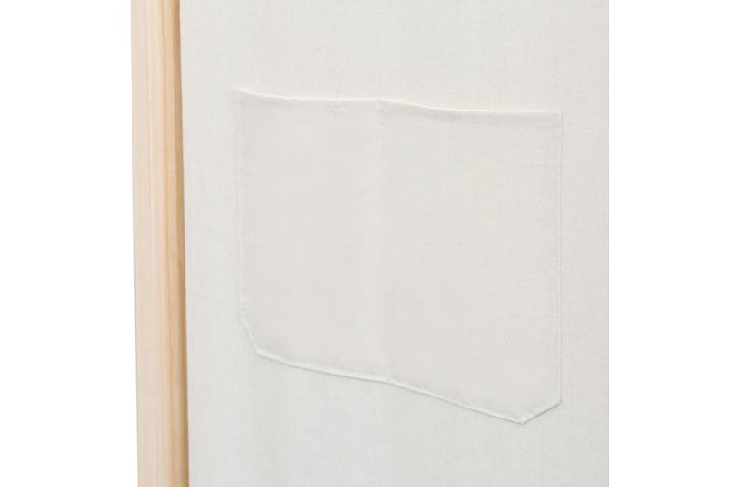 Rumsavdelare 6 paneler 240x170x4 cm gräddvit tyg - Vit - Inredning - Rumsavdelare - Skärmvägg