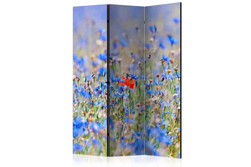 Rumsavdelare A Sky-Colored Meadow - Cornflowers 135x172 cm - Artgeist sp. z o. o. - Inredning - Rumsavdelare - Vikskärm