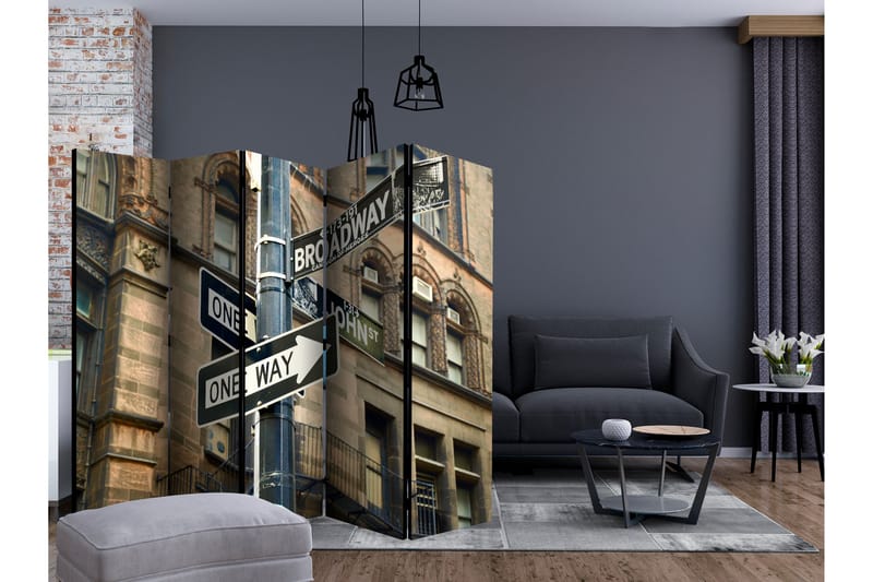 Rumsavdelare - All roads lead to Broadway II 225x172 - Artgeist sp. z o. o. - Inredning - Rumsavdelare - Vikskärm