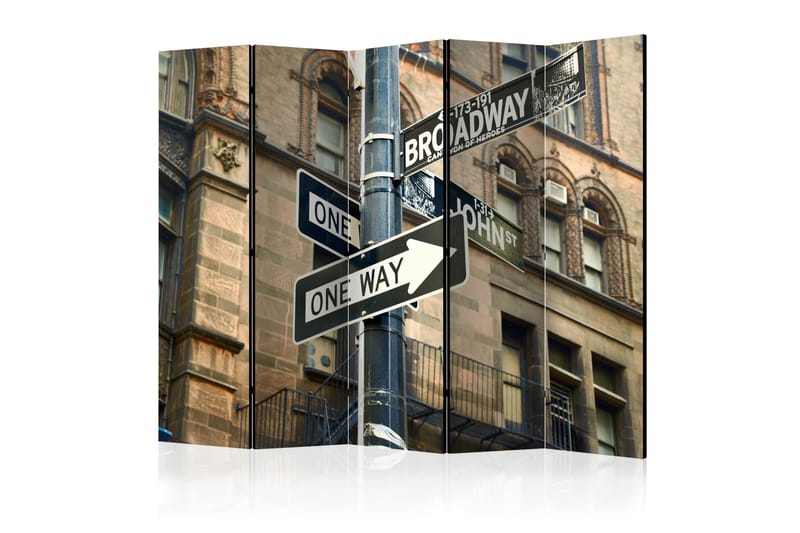 Rumsavdelare - All roads lead to Broadway II 225x172 - Artgeist sp. z o. o. - Inredning - Rumsavdelare - Vikskärm