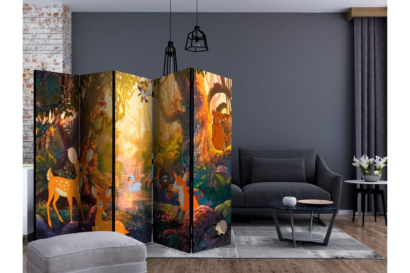 Rumsavdelare - Animals in the Forest II 225x172 - Artgeist sp. z o. o. - Inredning - Rumsavdelare - Vikskärm