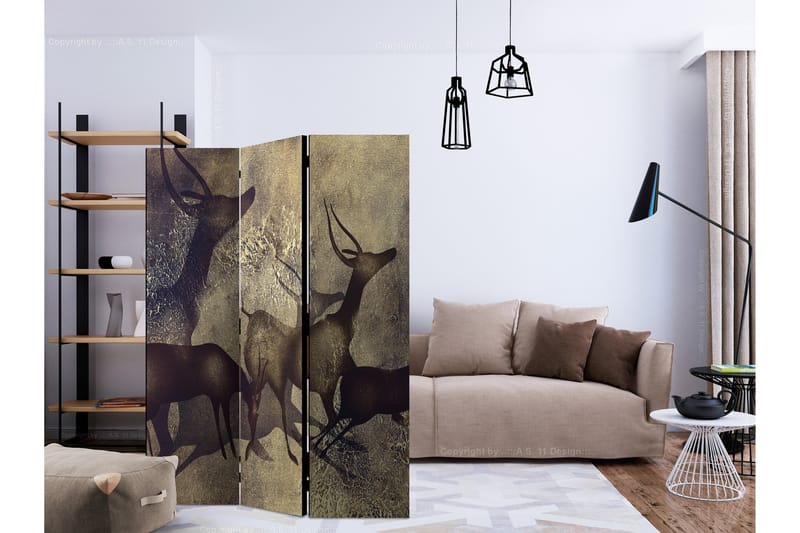 Rumsavdelare - Antelopes 135x172 - Artgeist sp. z o. o. - Inredning - Rumsavdelare - Vikskärm