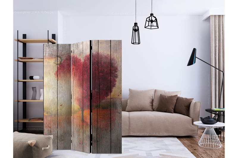 Rumsavdelare - Autumnal Love 135x172 - Artgeist sp. z o. o. - Inredning - Rumsavdelare - Vikskärm