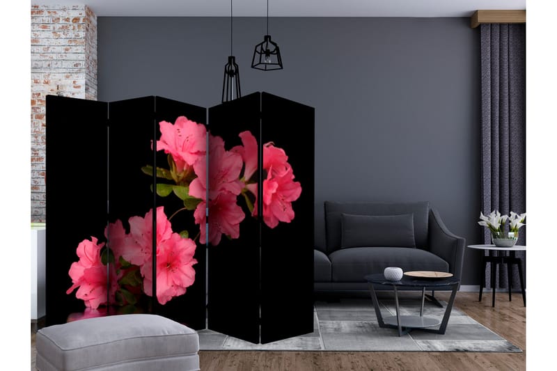 Rumsavdelare Azalea in Black II 225x172 cm - Artgeist sp. z o. o. - Inredning - Rumsavdelare - Vikskärm
