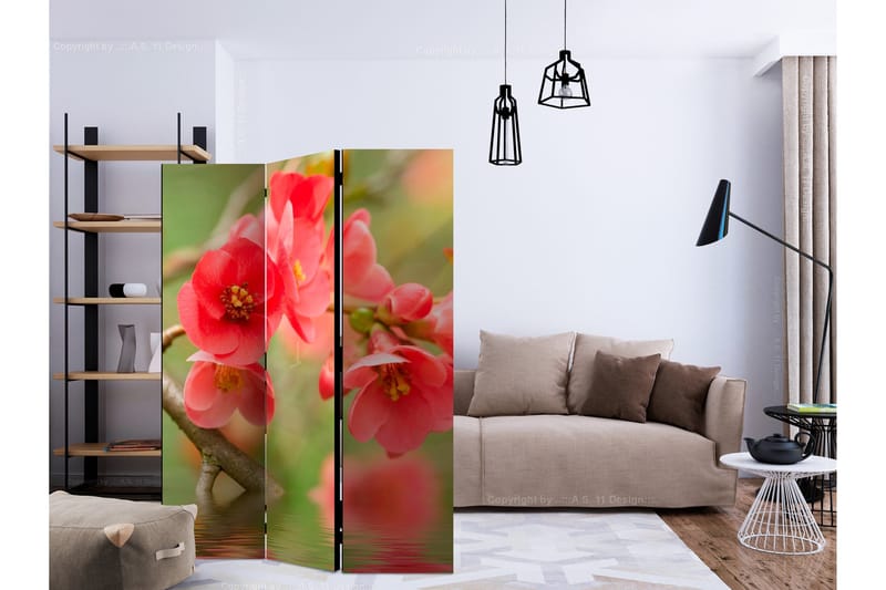 Rumsavdelare - Azalea reflected in the water 135x172 - Artgeist sp. z o. o. - Inredning - Rumsavdelare - Vikskärm