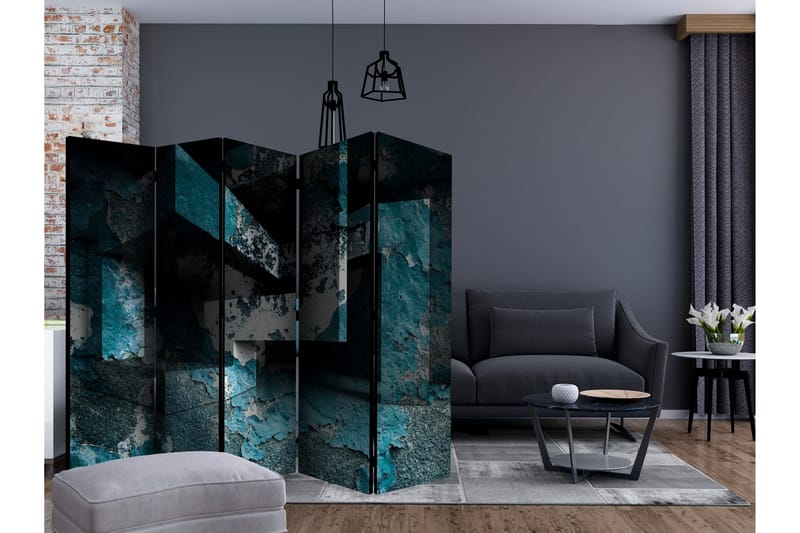 Rumsavdelare - Azure Geometry II 225x172 - Artgeist sp. z o. o. - Inredning - Rumsavdelare - Vikskärm
