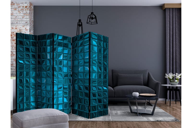 Rumsavdelare - Azure Mosaic II 225x172 - Artgeist sp. z o. o. - Inredning - Rumsavdelare - Vikskärm