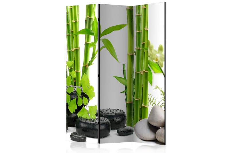 Rumsavdelare Bamboos And Stones 135x172 - Artgeist sp. z o. o. - Inredning - Rumsavdelare - Vikskärm