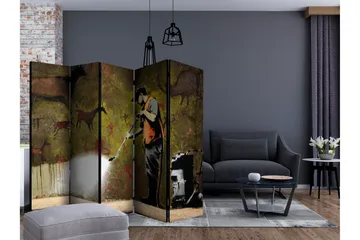 Rumsavdelare - Banksy - Cave Painting II 225x172 - Artgeist sp. z o. o. - Inredning - Rumsavdelare - Vikskärm