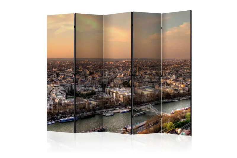 Rumsavdelare Barges on the Seine II 225x172 cm, Artgeist sp. z o. o.