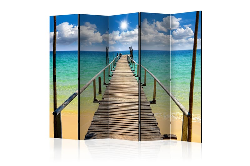 Rumsavdelare - Beach, sun, bridge II 225x172 - Artgeist sp. z o. o. - Inredning - Rumsavdelare - Vikskärm