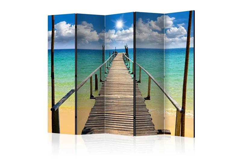 Rumsavdelare - Beach, sun, bridge II 225x172, Artgeist sp. z o. o.