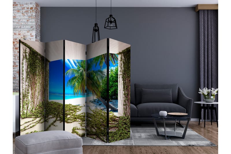 Rumsavdelare - Beach and Ivy II 225x172 - Artgeist sp. z o. o. - Inredning - Rumsavdelare - Vikskärm