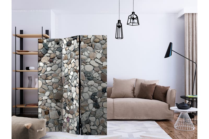 Rumsavdelare - Beach Pebbles 135x172 - Artgeist sp. z o. o. - Inredning - Rumsavdelare - Vikskärm