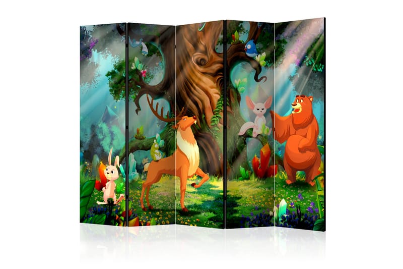 Rumsavdelare - Bear and Friends II 225x172 - Artgeist sp. z o. o. - Inredning - Rumsavdelare - Vikskärm
