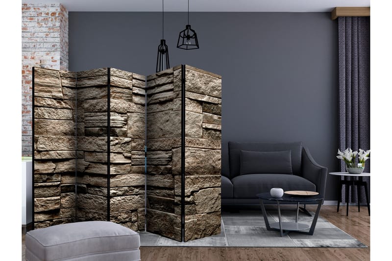 Rumsavdelare - Beautiful Brown Stone II 225x172 - Artgeist sp. z o. o. - Inredning - Rumsavdelare - Vikskärm