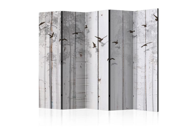 Rumsavdelare - Birds on Boards II 225x172 - Artgeist sp. z o. o. - Inredning - Rumsavdelare - Vikskärm