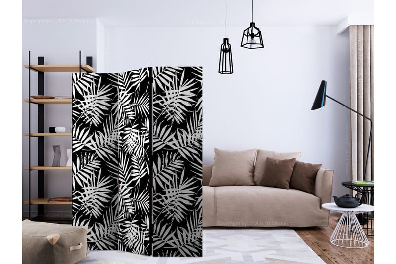 Rumsavdelare Black and White Jungle 135x172 cm - Artgeist sp. z o. o. - Inredning - Rumsavdelare - Vikskärm