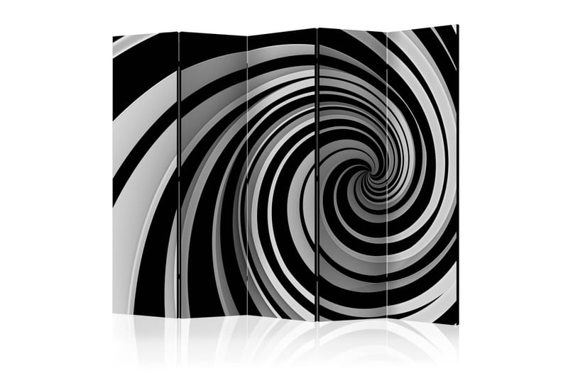 Rumsavdelare - Black and white swirl II 225x172 - Artgeist sp. z o. o. - Inredning - Rumsavdelare - Vikskärm