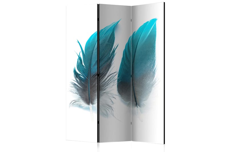 Rumsavdelare Blue Feathers 135x172 - Artgeist sp. z o. o. - Vikskärm - Rumsavdelare