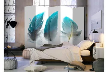 Rumsavdelare Blue Feathers 225x172 - Artgeist sp. z o. o. - Inredning - Rumsavdelare - Vikskärm