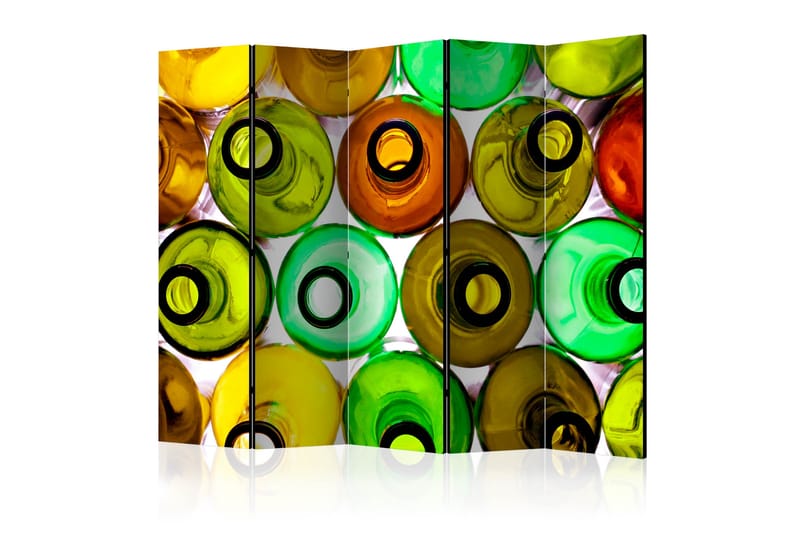 Rumsavdelare Bottles Background II 225x172 cm - Artgeist sp. z o. o. - Vikskärm - Rumsavdelare