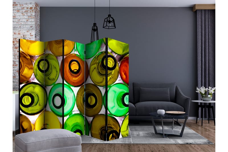 Rumsavdelare Bottles Background II 225x172 cm - Artgeist sp. z o. o. - Inredning - Rumsavdelare - Vikskärm