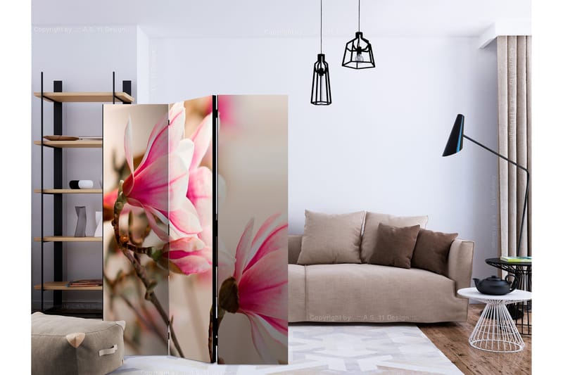 Rumsavdelare - Branch of magnolia tree 135x172 - Artgeist sp. z o. o. - Inredning - Rumsavdelare - Vikskärm