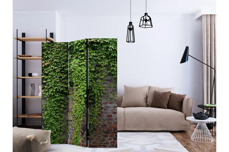 Rumsavdelare - Brick and ivy 135x172 - Artgeist sp. z o. o. - Inredning - Rumsavdelare - Vikskärm