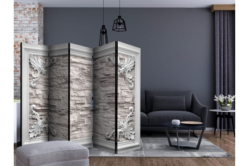 Rumsavdelare - Brick in the Frame (Beige) II 225x172 - Artgeist sp. z o. o. - Inredning - Rumsavdelare - Vikskärm