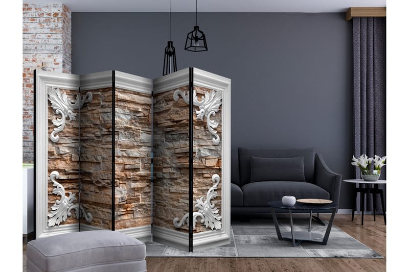 Rumsavdelare - Brick in the Frame (Brown) II 225x172 - Artgeist sp. z o. o. - Inredning - Rumsavdelare - Vikskärm