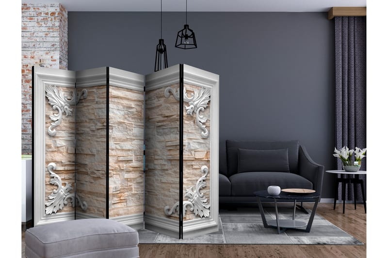 Rumsavdelare - Brick in the Frame (Orange) II 225x172 - Artgeist sp. z o. o. - Inredning - Rumsavdelare - Vikskärm