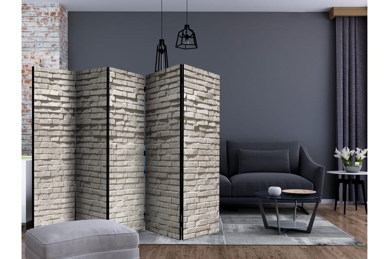 Rumsavdelare - Brick Wall: Minimalism II 225x172 - Artgeist sp. z o. o. - Inredning - Rumsavdelare - Vikskärm