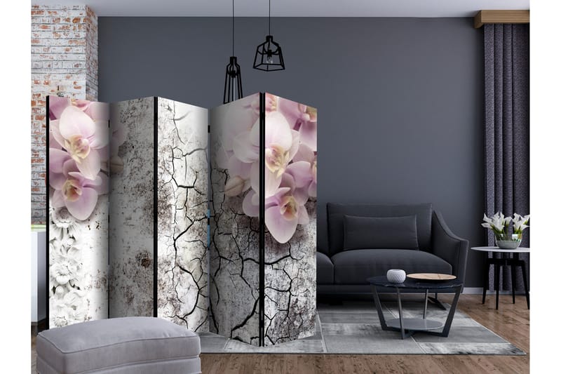 Rumsavdelare - Bright red orchids II 225x172 - Artgeist sp. z o. o. - Inredning - Rumsavdelare - Vikskärm