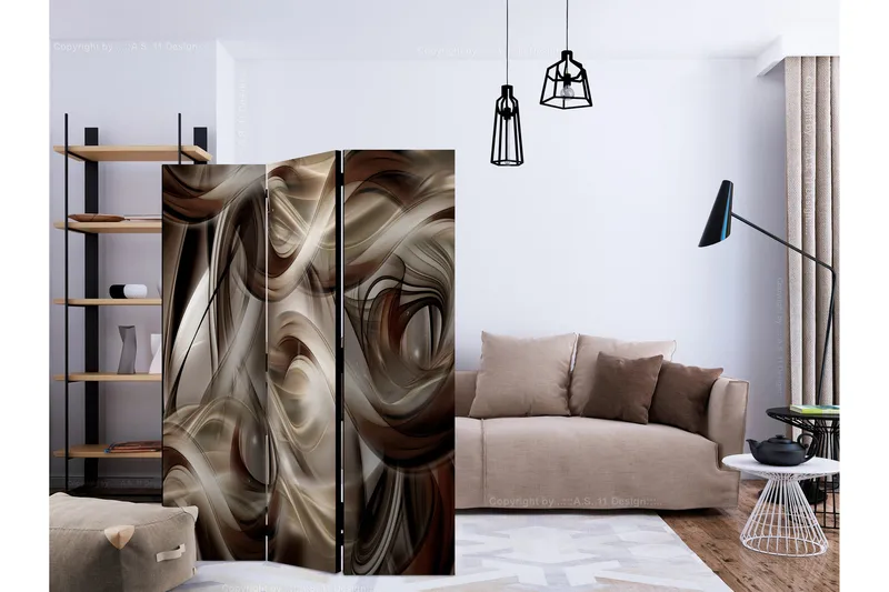 Rumsavdelare - Brown Revelry 135x172 - Artgeist sp. z o. o. - Inredning - Rumsavdelare - Vikskärm